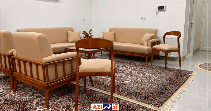 ست مبل ۸ نفره مدل لهستانی با نشیمن ۳۵ کیلویی | ۳+۳+۱+۱ - Image 5